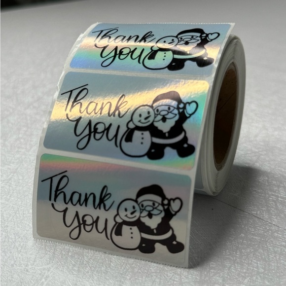100 Thank You Christmas Stickers, Envelope Seals, Labels, Tags, Stamps,2.25" new - Picture 6 of 16